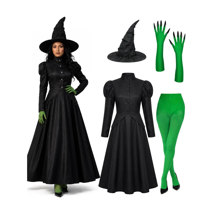 Marrowgate Witch Costume, 4 pieces