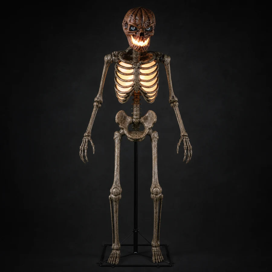 Cinderholt 12 ft Inferno Pumpkin Skeleton