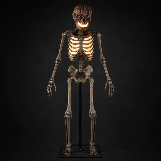 Cinderholt 12 ft Inferno Pumpkin Skeleton