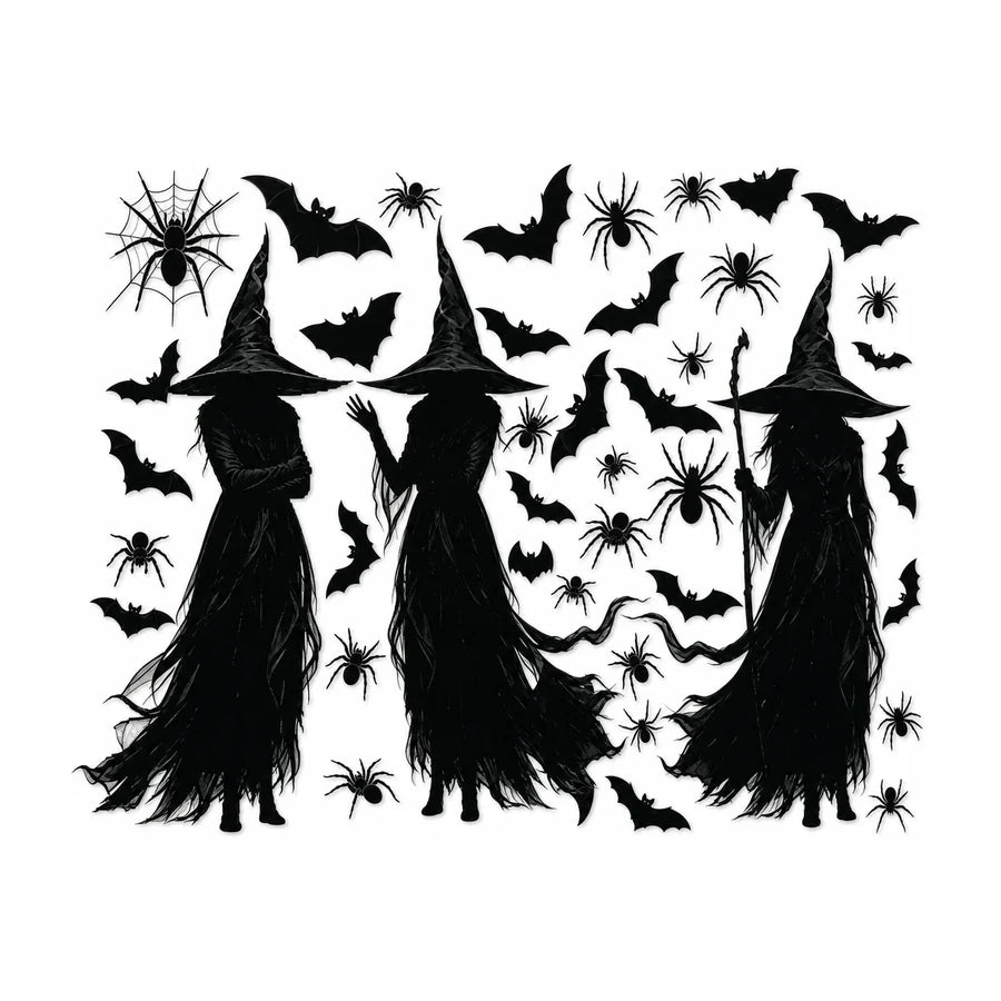 Nightfell Witch Window Silhouettes