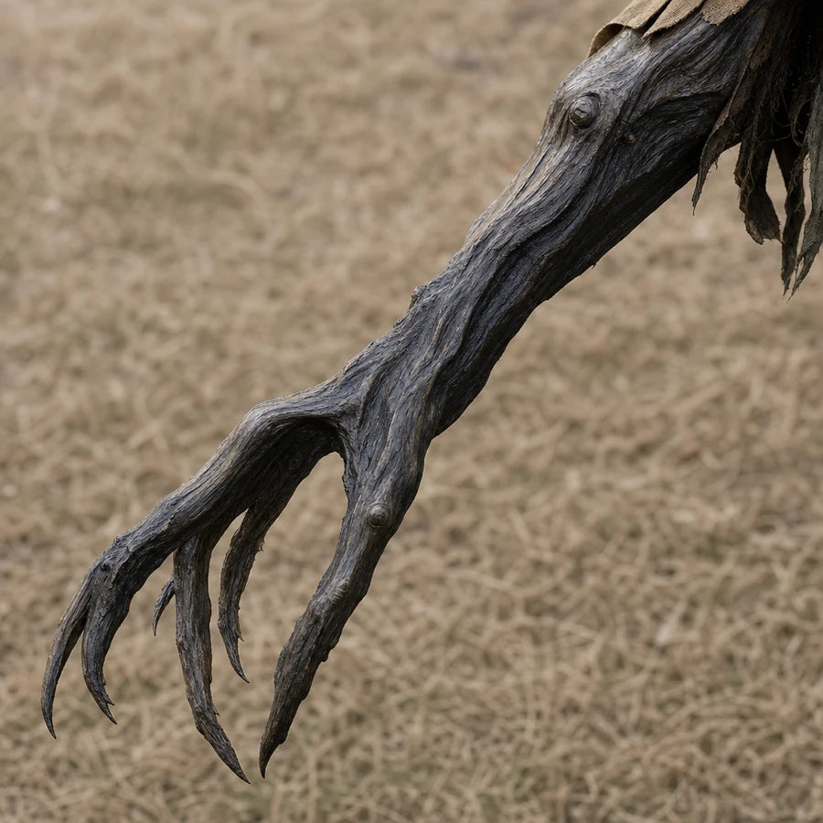 Macro of one long gnarled branch-like arm