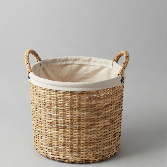 Woven Seagrass Laundry Basket