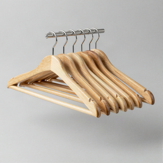 Solid Wood Hangers, Set of Ten