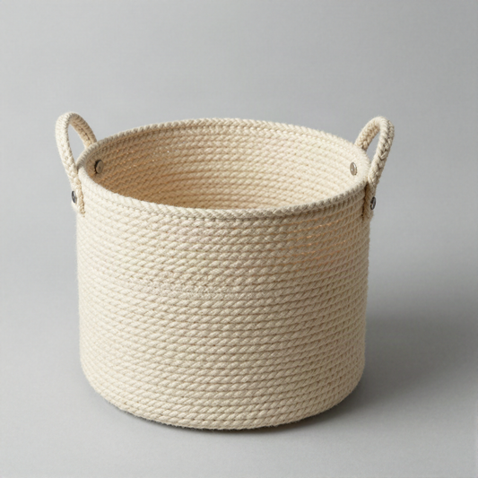 Woven Cotton Rope Storage Basket