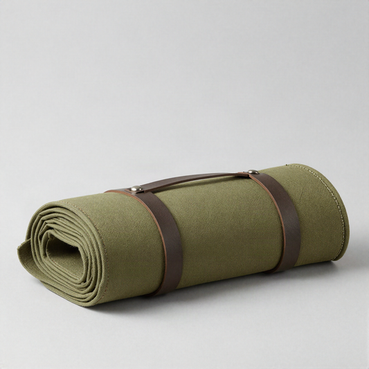 Canvas Tool Roll with Leather Ties